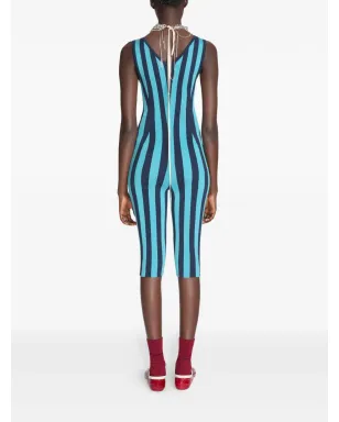 DRIES VAN NOTEN ストライプ柄ジャンプスーツ - サムネイル4