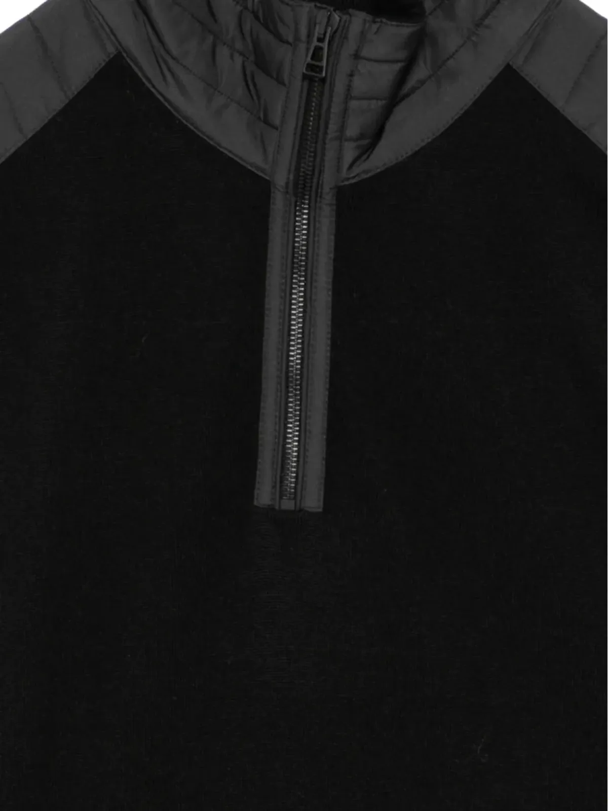 Belstaff ロゴパッチ付きハーフジップジャンパー ブラック - 画像3