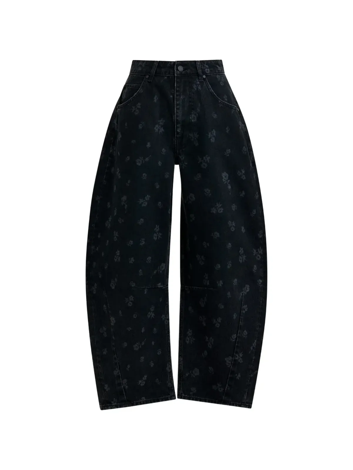 Essentiel Antwerp 花柄ツイストバレルジーンズ - 画像1