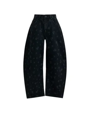 Essentiel Antwerp 花柄ツイストバレルジーンズ - サムネイル1