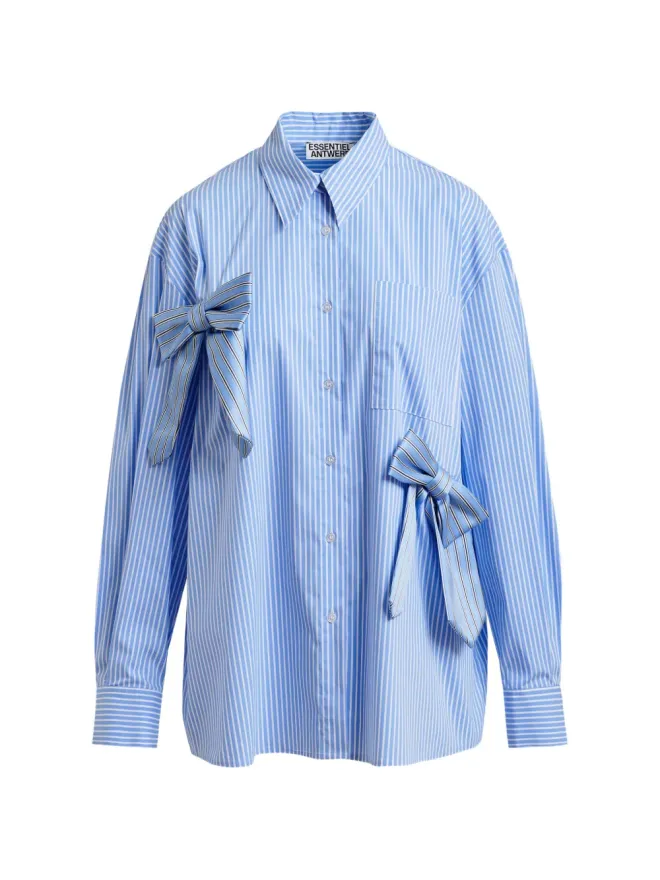 Essentiel Antwerp Essentiel Antwerp リボン付きストライプシャツの商品画像
