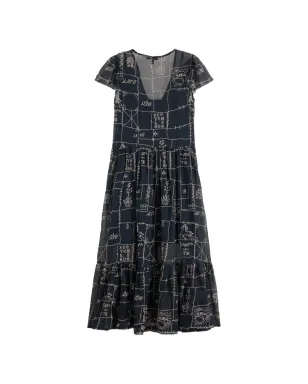 Scotch & Soda パターン柄Vネックミディドレス - サムネイル1