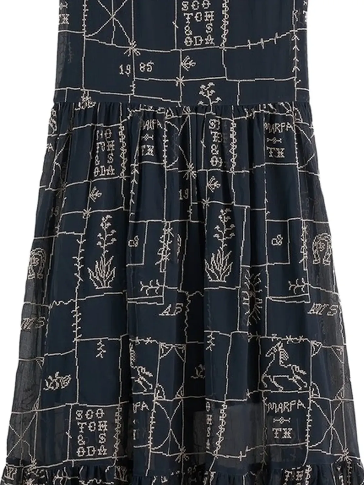Scotch & Soda パターン柄Vネックミディドレス - 画像2