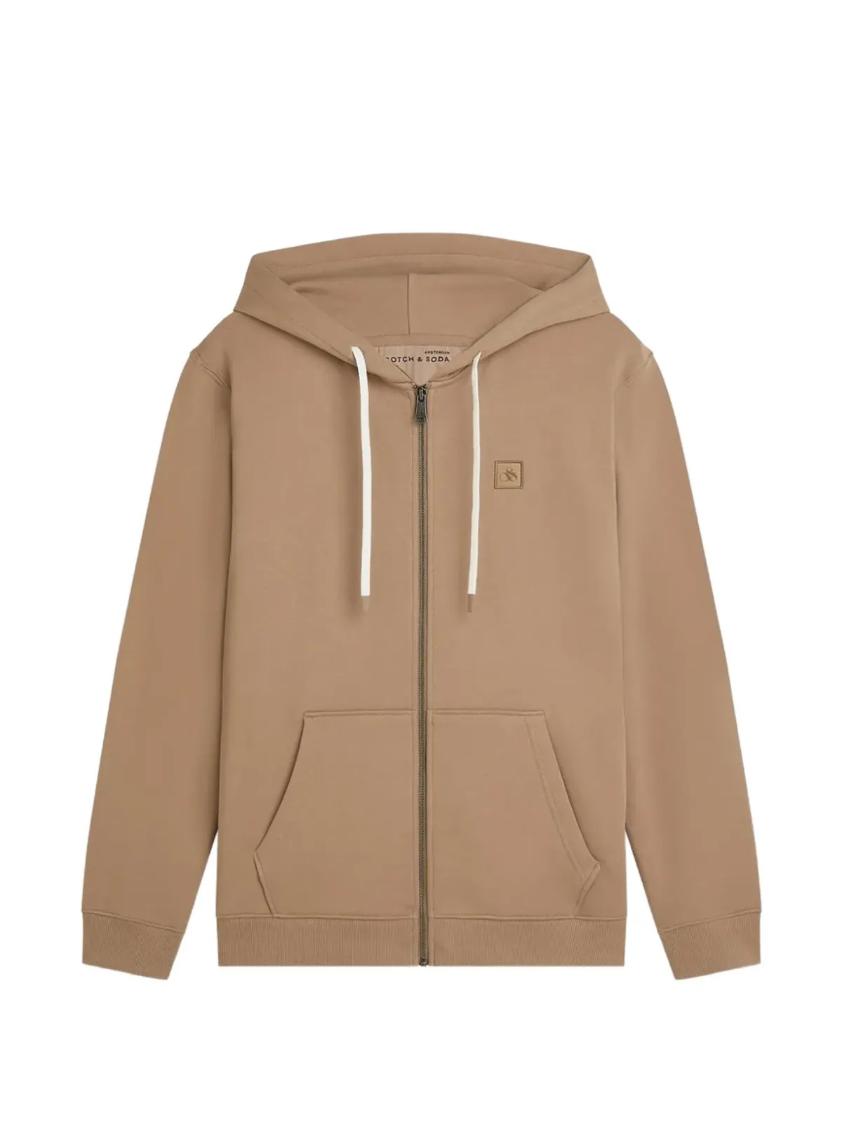 Scotch & Soda ジップアップフーディ ブラウン - 画像1