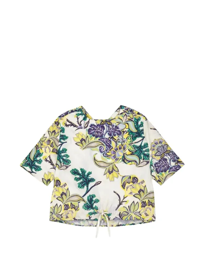 PSOPHIA PSOPHIA Sun-Kissed Marigold Meadow 花柄ドローストリングトップの商品画像