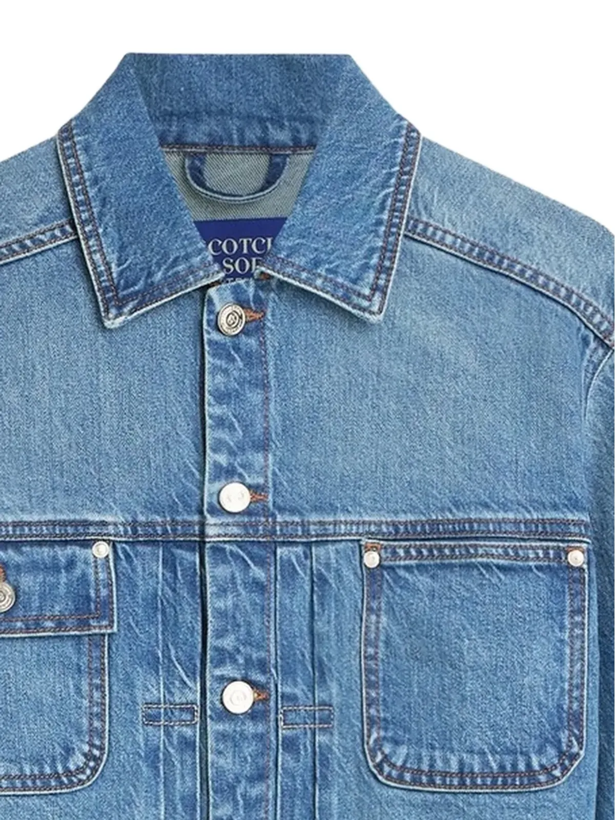 Scotch & Soda ボタン付きボックスデニムジャケット - 画像2