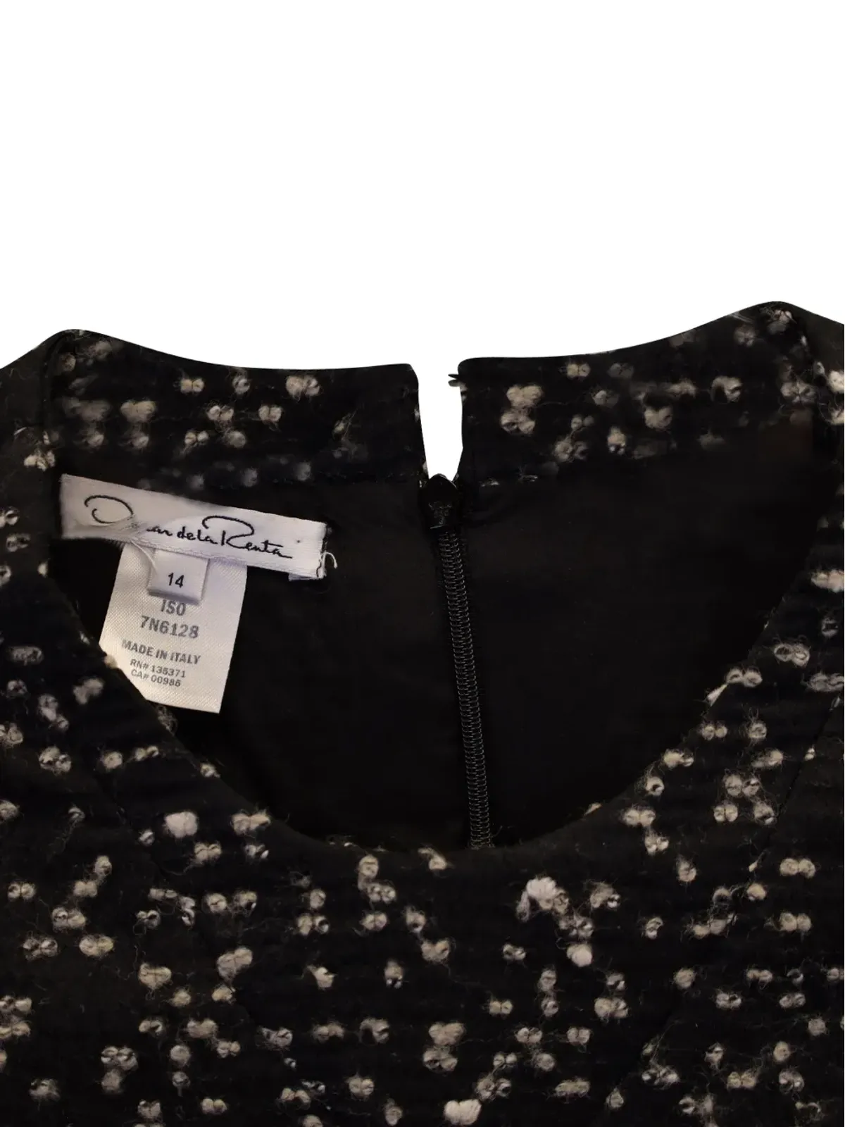 Oscar de la Renta Pre-Owned ドットウールドレス - 画像3