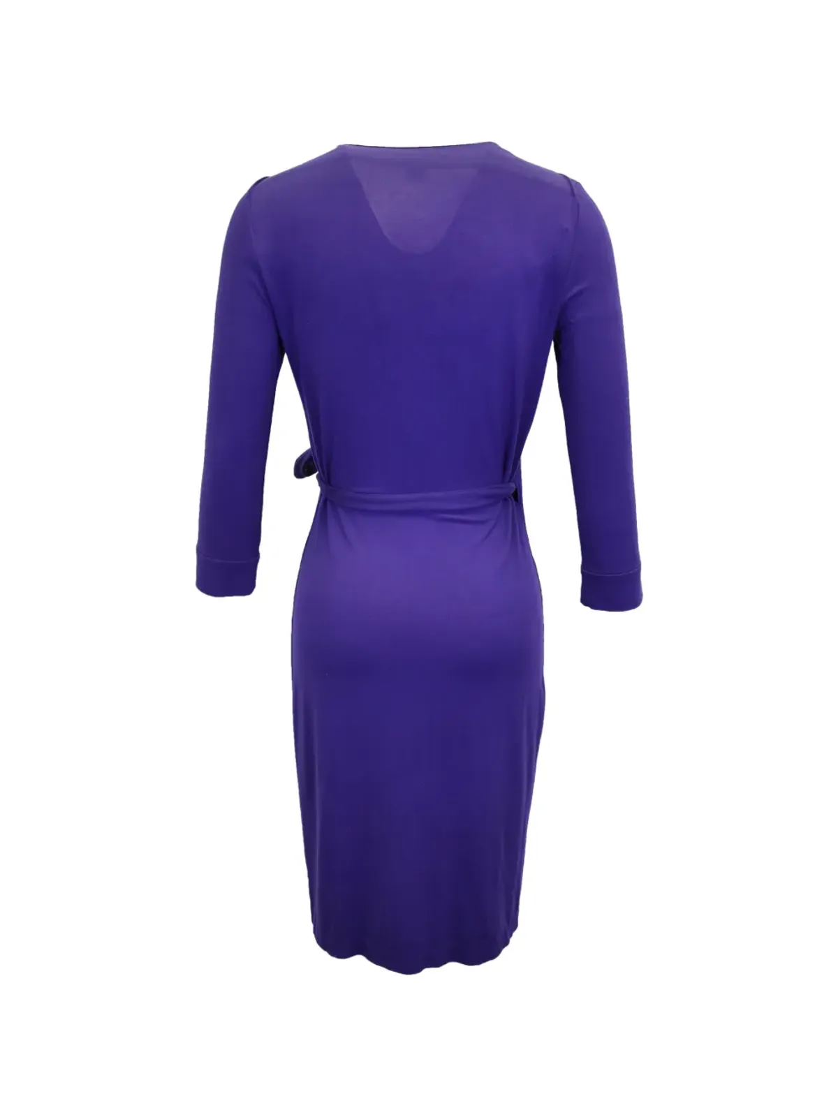 Diane Von Furstenberg Vintage ラップミディドレス ブルー - 画像2