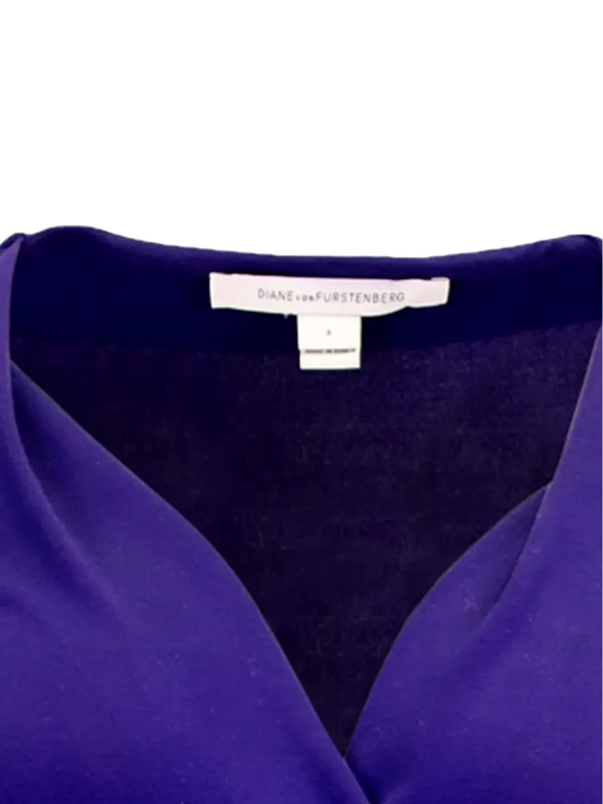 Diane Von Furstenberg Vintage ラップミディドレス ブルー - 画像4