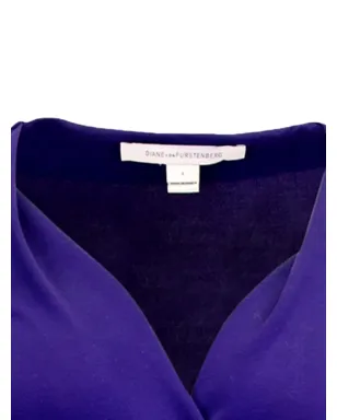 Diane Von Furstenberg Vintage ラップミディドレス ブルー - サムネイル4