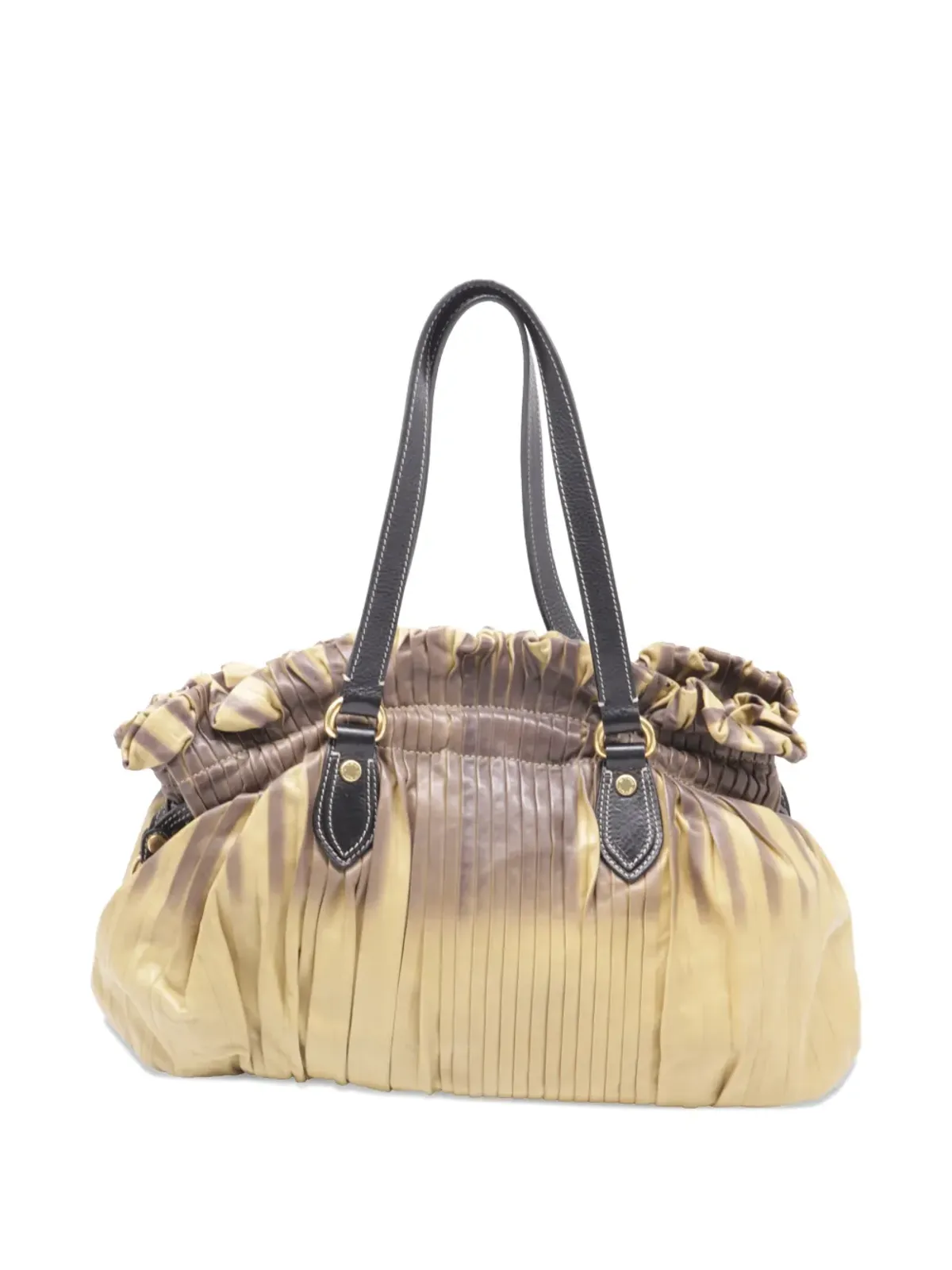 Etro Vintage プリーツグラデーションレザーショルダーバッグ - 画像2