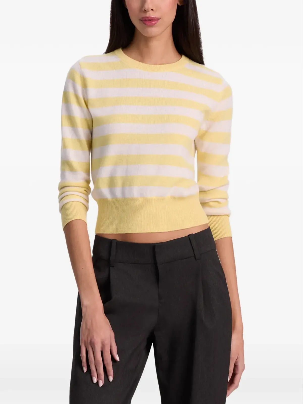 alice + olivia Carolannストライプ クルーネックセーター - 画像5