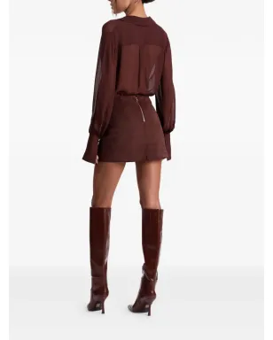 alice + olivia Riley スエードミニスカート - サムネイル4