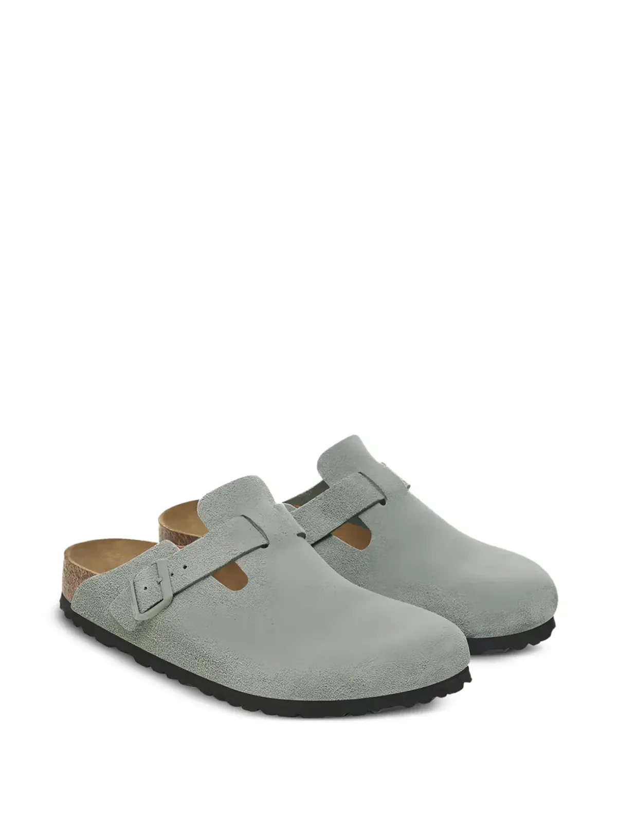 Birkenstock ボストン BS スエード ピュアセージ スリッパ - 画像2