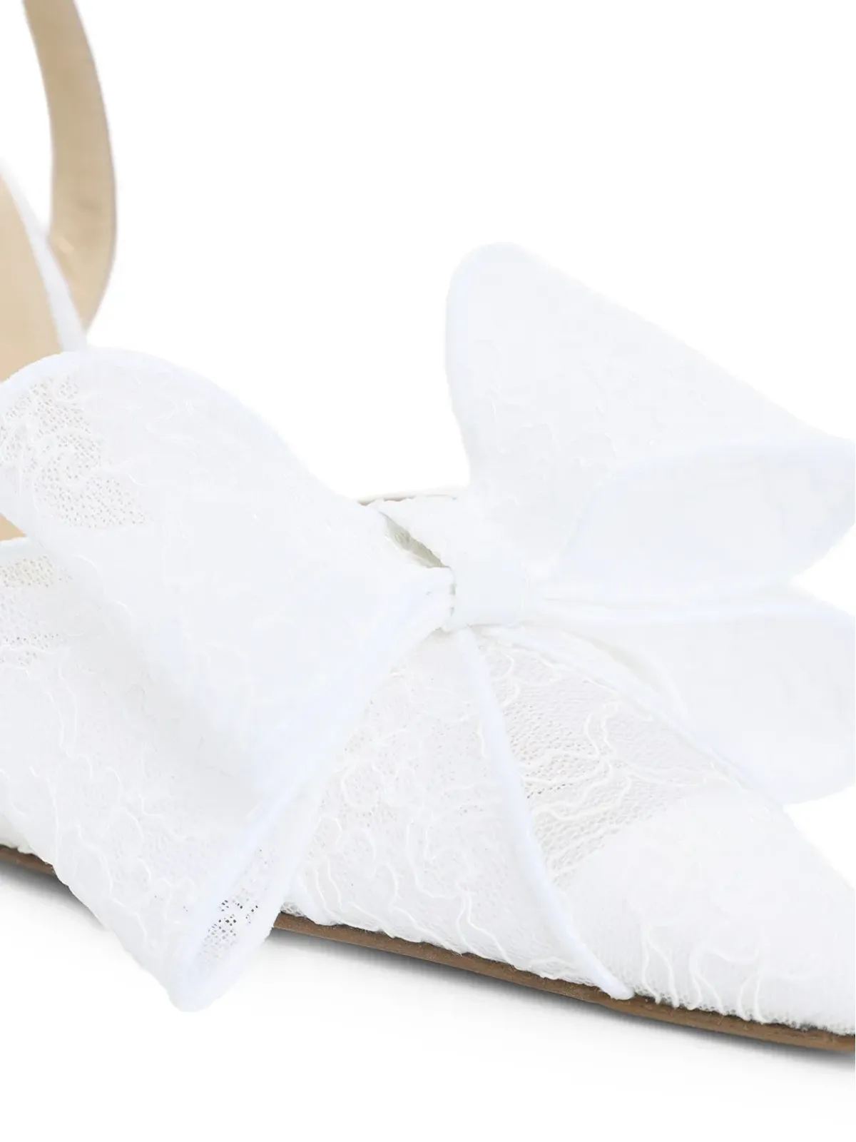 MACH & MACH bow lace pumps - White - 画像4