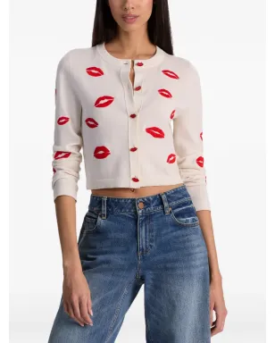 alice + olivia ダローダ リッププリント カーディガン - サムネイル5