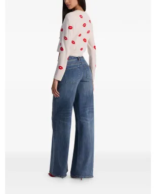 alice + olivia ダローダ リッププリント カーディガン - サムネイル4