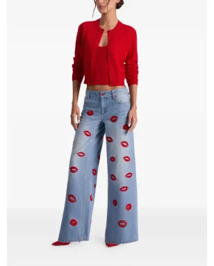 alice + olivia リッププリント・バギージーンズ - サムネイル5
