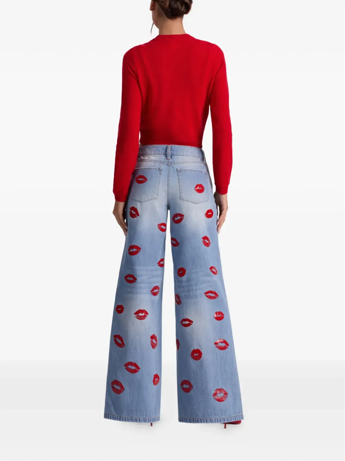 alice + olivia リッププリント・バギージーンズ - 画像3