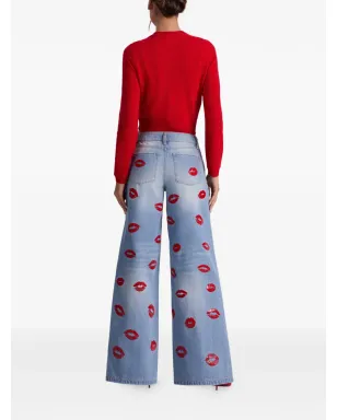 alice + olivia リッププリント・バギージーンズ - サムネイル3
