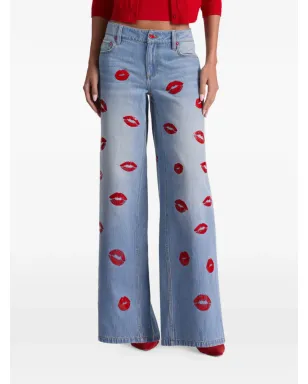 alice + olivia リッププリント・バギージーンズ - サムネイル4