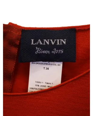Lanvin Pre-Owned クルーネックドレス - オレンジ - サムネイル3