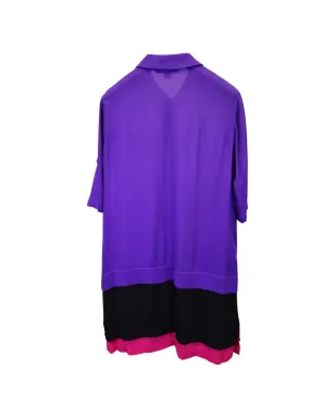Diane Von Furstenberg Vintage レイヤードカラー・ブロック シャツドレス - サムネイル2