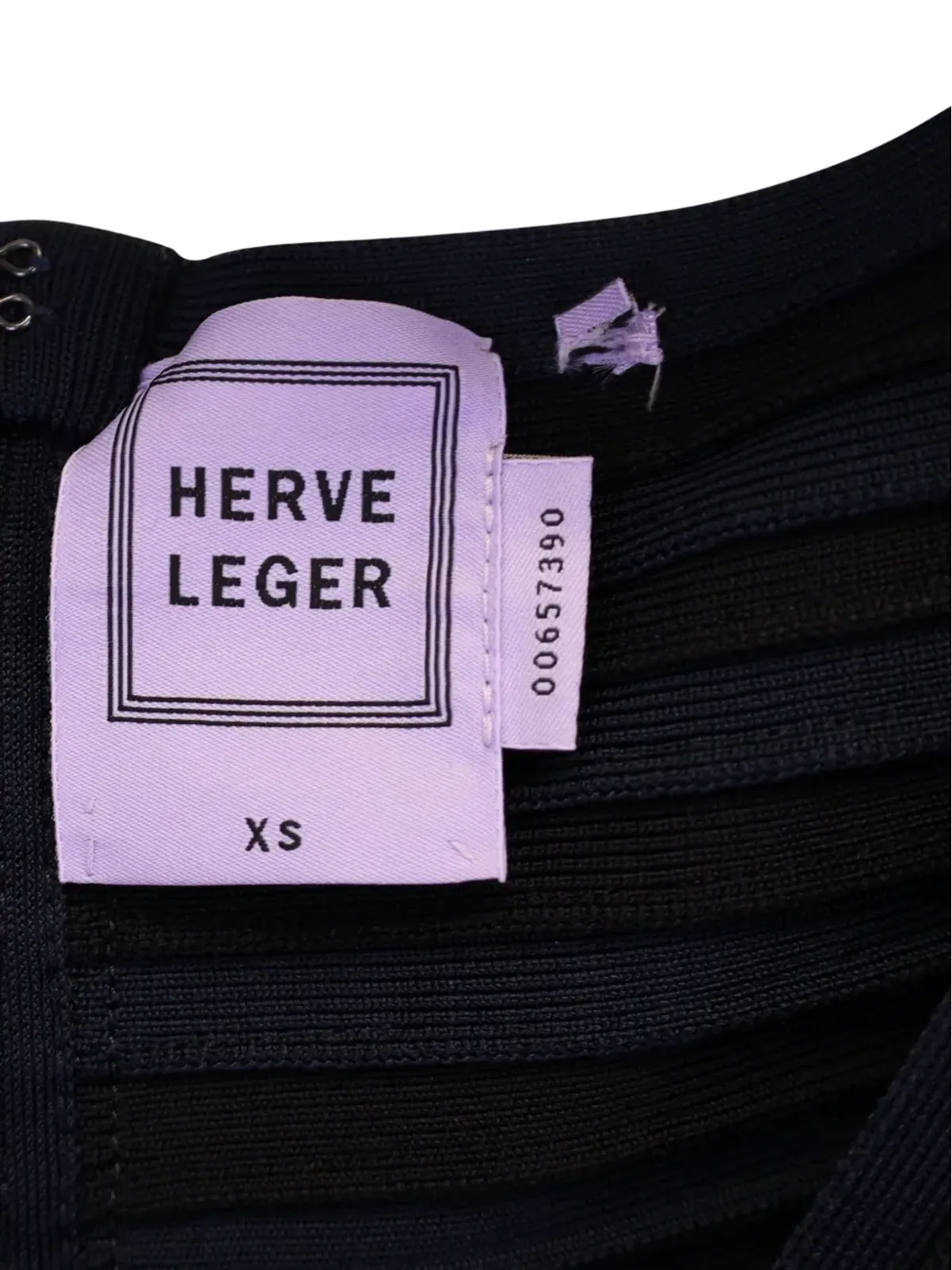 Hervé Léger ストライプ Vネック ジャンプスーツ - 画像3