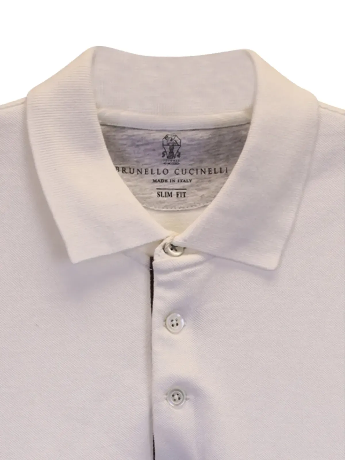 Brunello Cucinelli Vintage 半袖ポロシャツ - White - 画像4