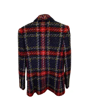 Balmain Pre-Owned タータンチェック ダブルブレスト ブレザー - ブルー - サムネイル2