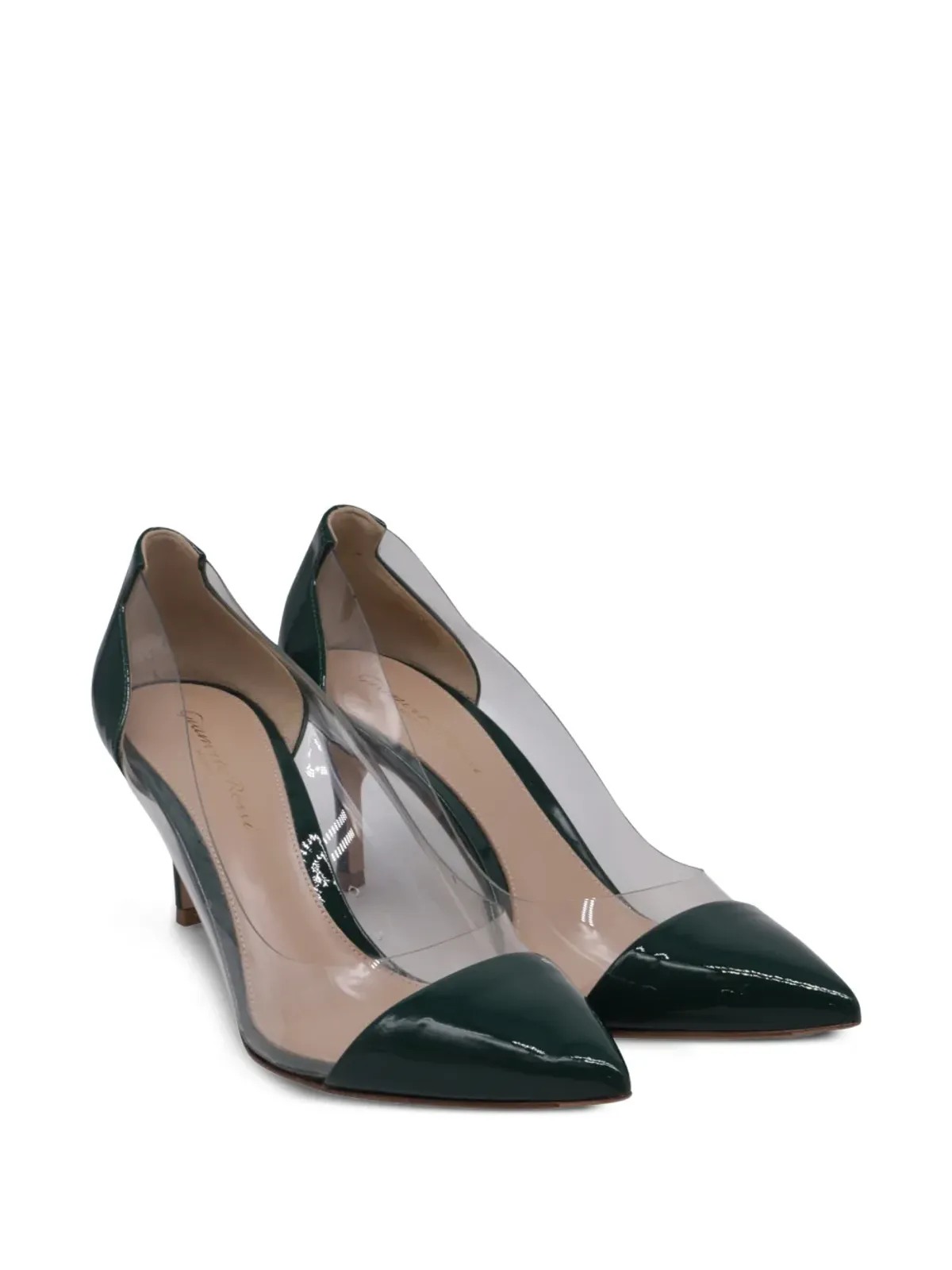 Gianvito Rossi ビンテージ プレキシー ポイントトゥ ヒールパンプス - グリーン - 画像2
