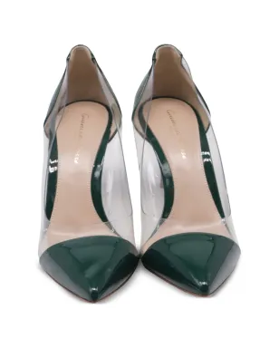 Gianvito Rossi ビンテージ プレキシー ポイントトゥ ヒールパンプス - グリーン - サムネイル4