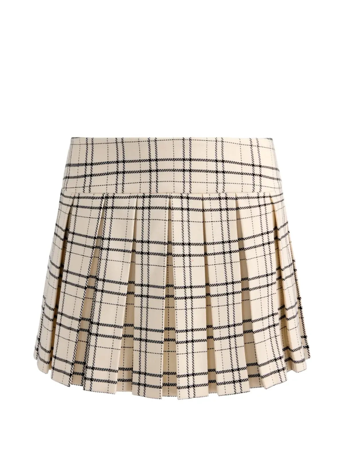 alice + olivia ボックスプリーツチェック柄ミニスカート - 画像1