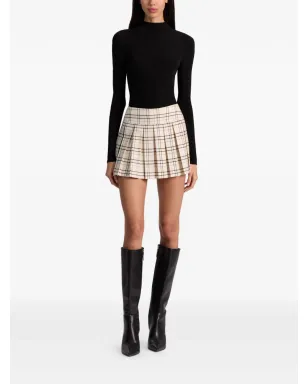 alice + olivia ボックスプリーツチェック柄ミニスカート - サムネイル2