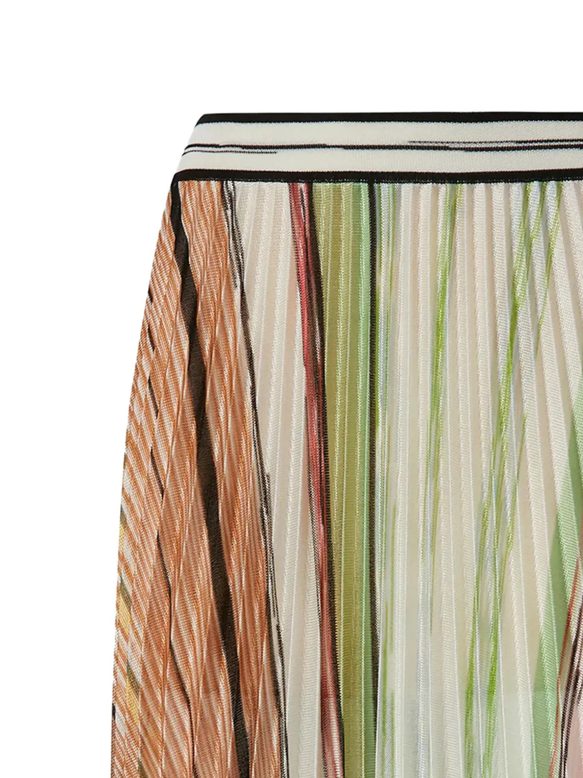 Missoni ストライプ柄プリーツミディスカート - 画像2
