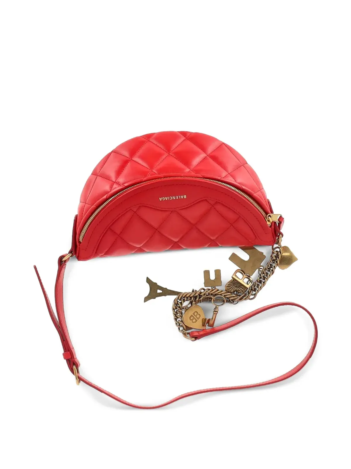 Balenciaga Vintage キルテッド チャームディテール ベルトバッグ - 画像3