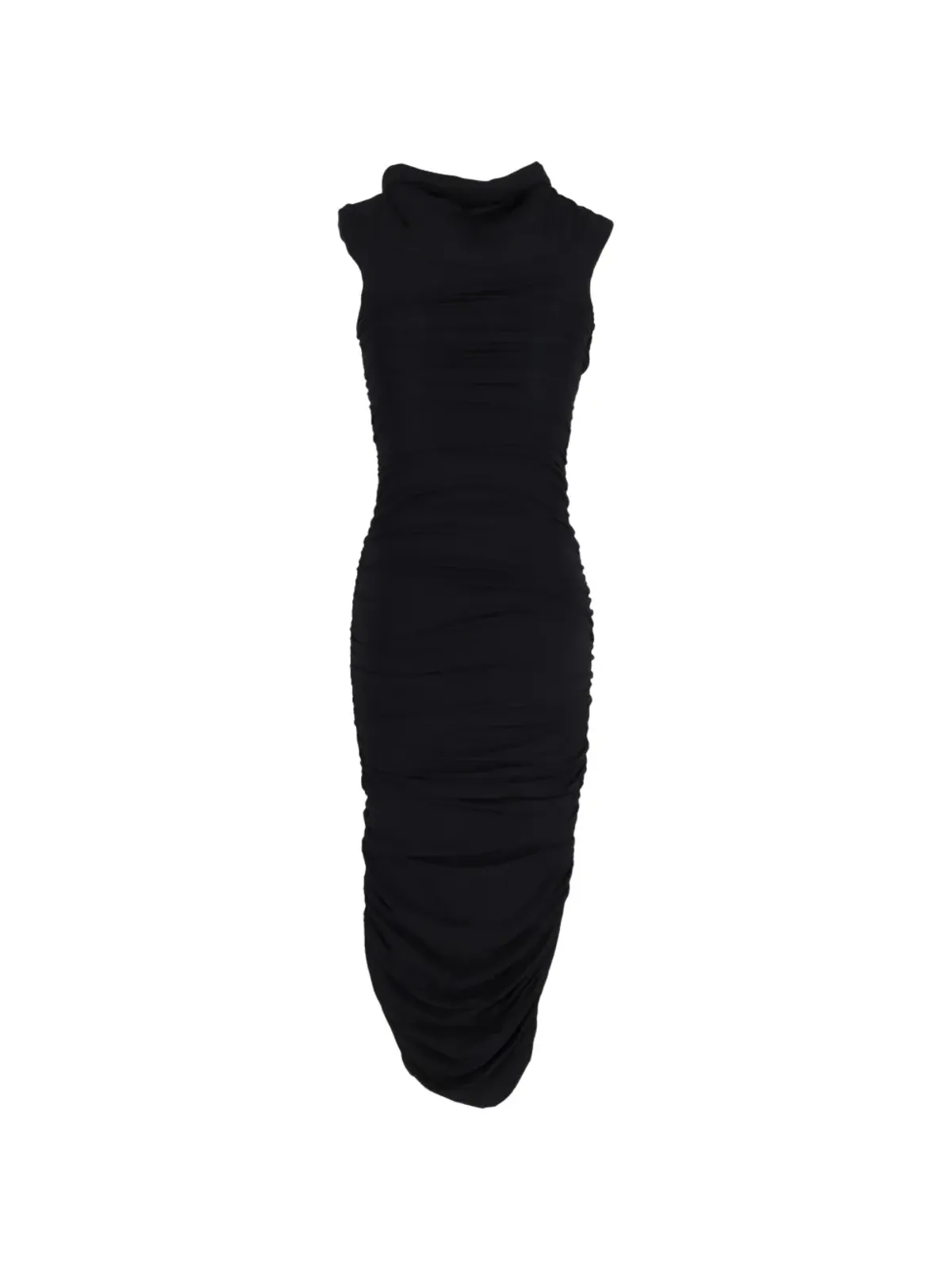 KHAITE Pre-Owned side-split midi dress - Black - 画像2