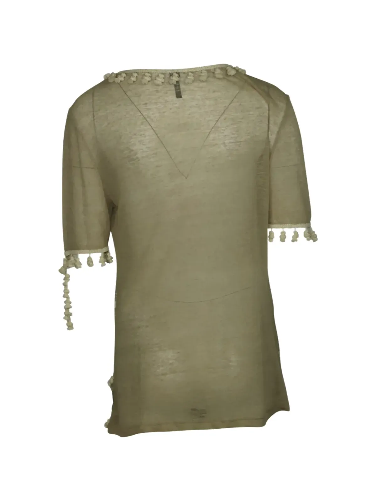 Loewe Pre-Owned タッセル付きアシンメトリックTシャツ - 画像2