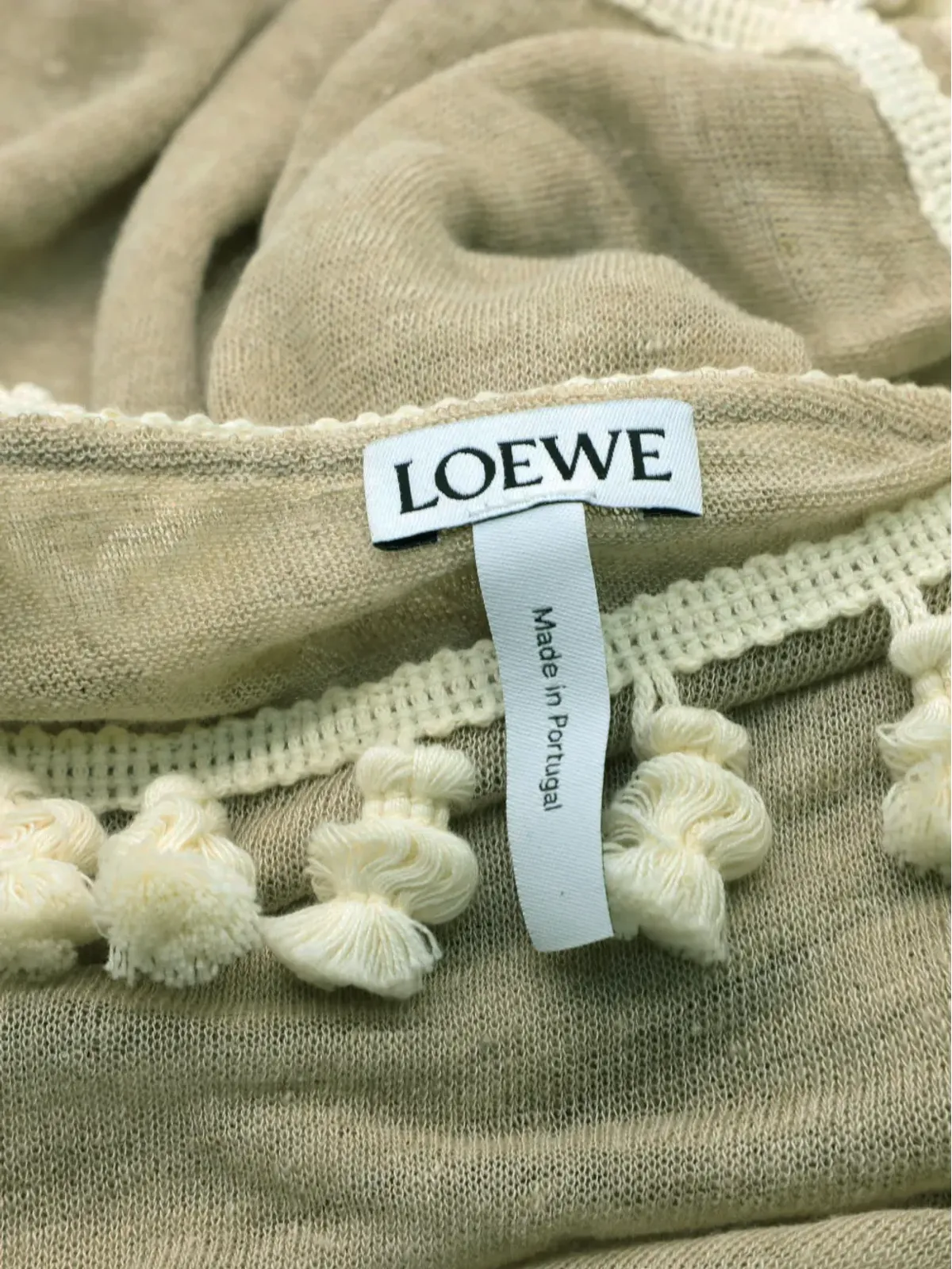 Loewe Pre-Owned タッセル付きアシンメトリックTシャツ - 画像3