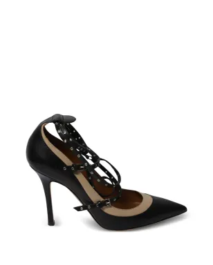 Mario Valentino Vintage グロメットスタッズパンプス - サムネイル1