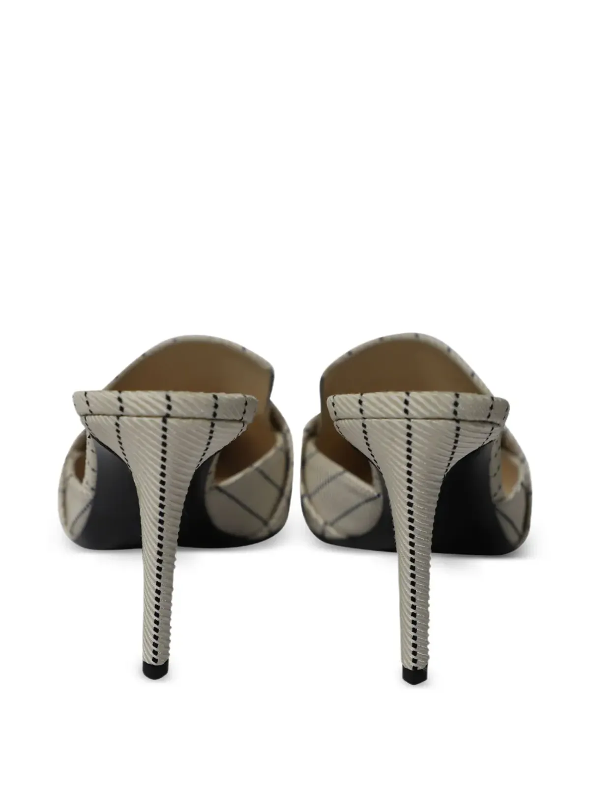 Aquazzura Izy striped mules - Neutrals - 画像3
