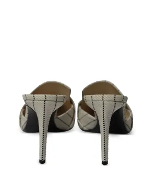 Aquazzura Izy striped mules - Neutrals - サムネイル3