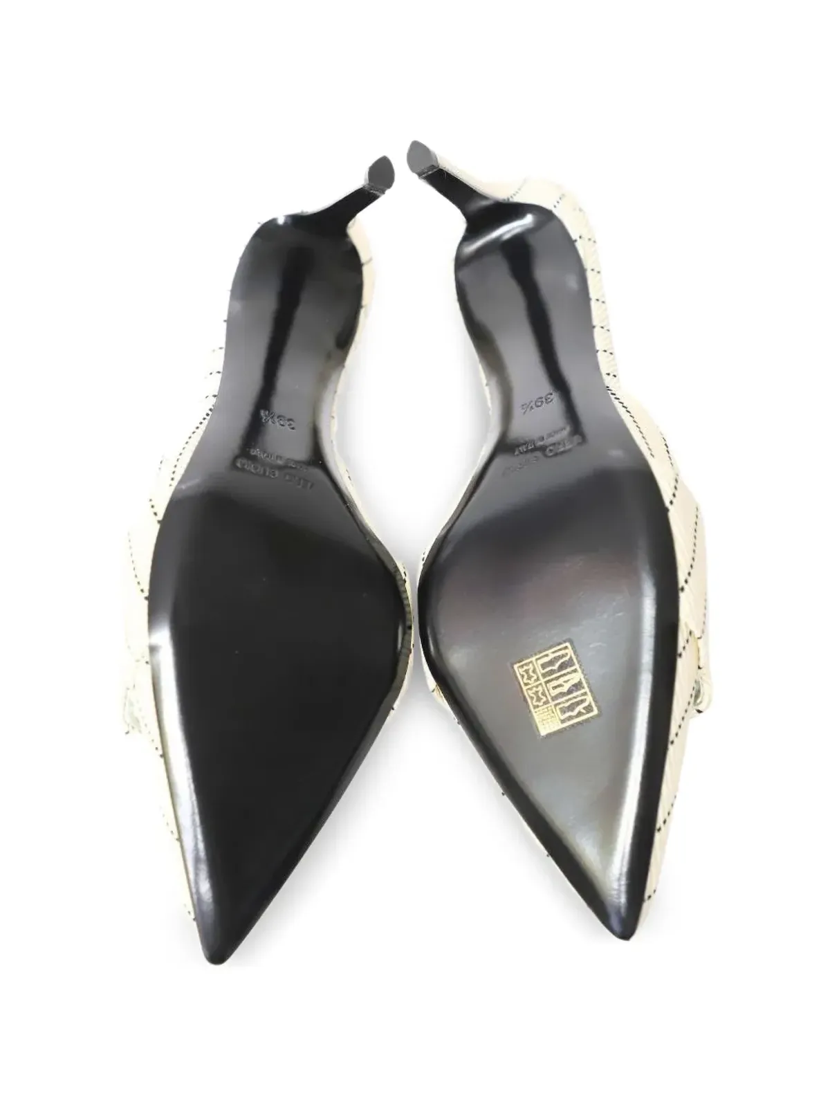 Aquazzura Izy striped mules - Neutrals - 画像4