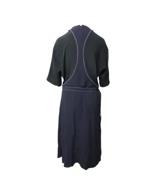 Marni Pre-Owned コントラストステッチ パネル付き ミディドレス - ブルー - サムネイル2