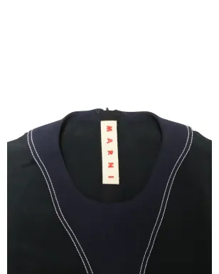 Marni Pre-Owned コントラストステッチ パネル付き ミディドレス - ブルー - サムネイル3