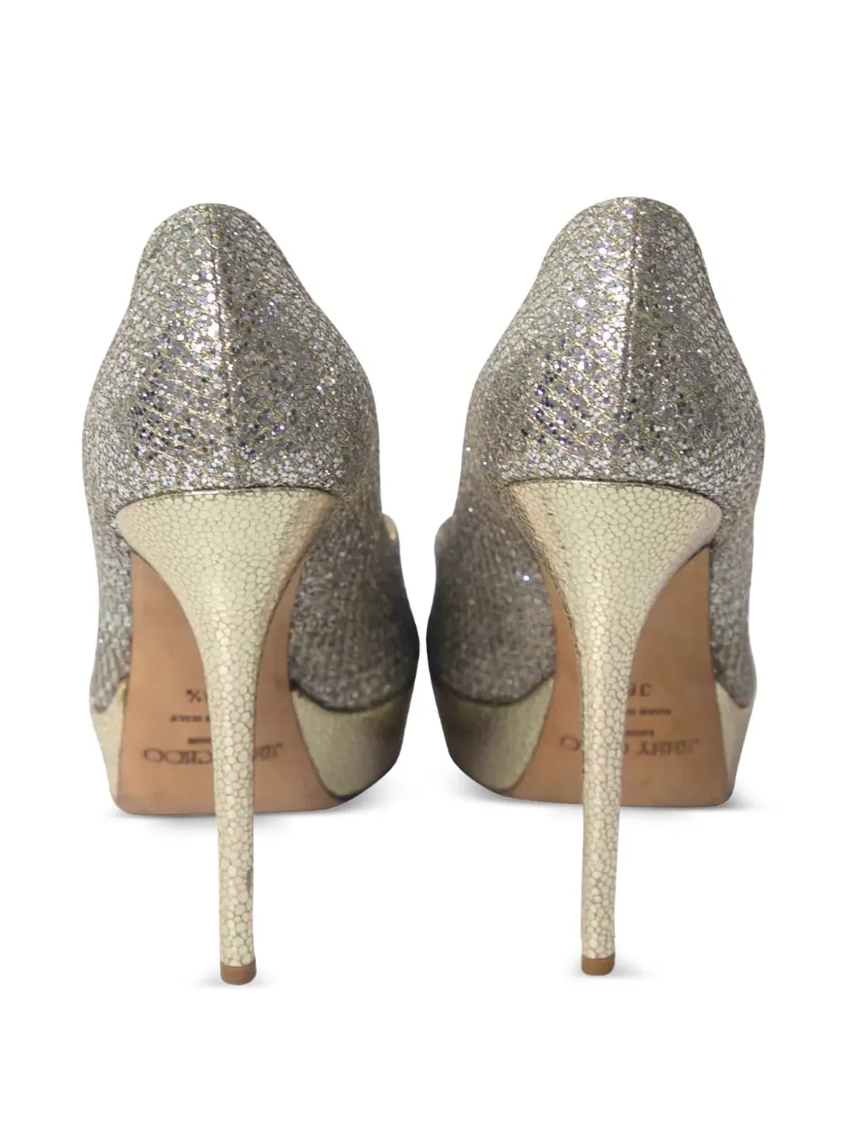 Jimmy Choo Pre-Owned ピープトゥパンプス - 画像3