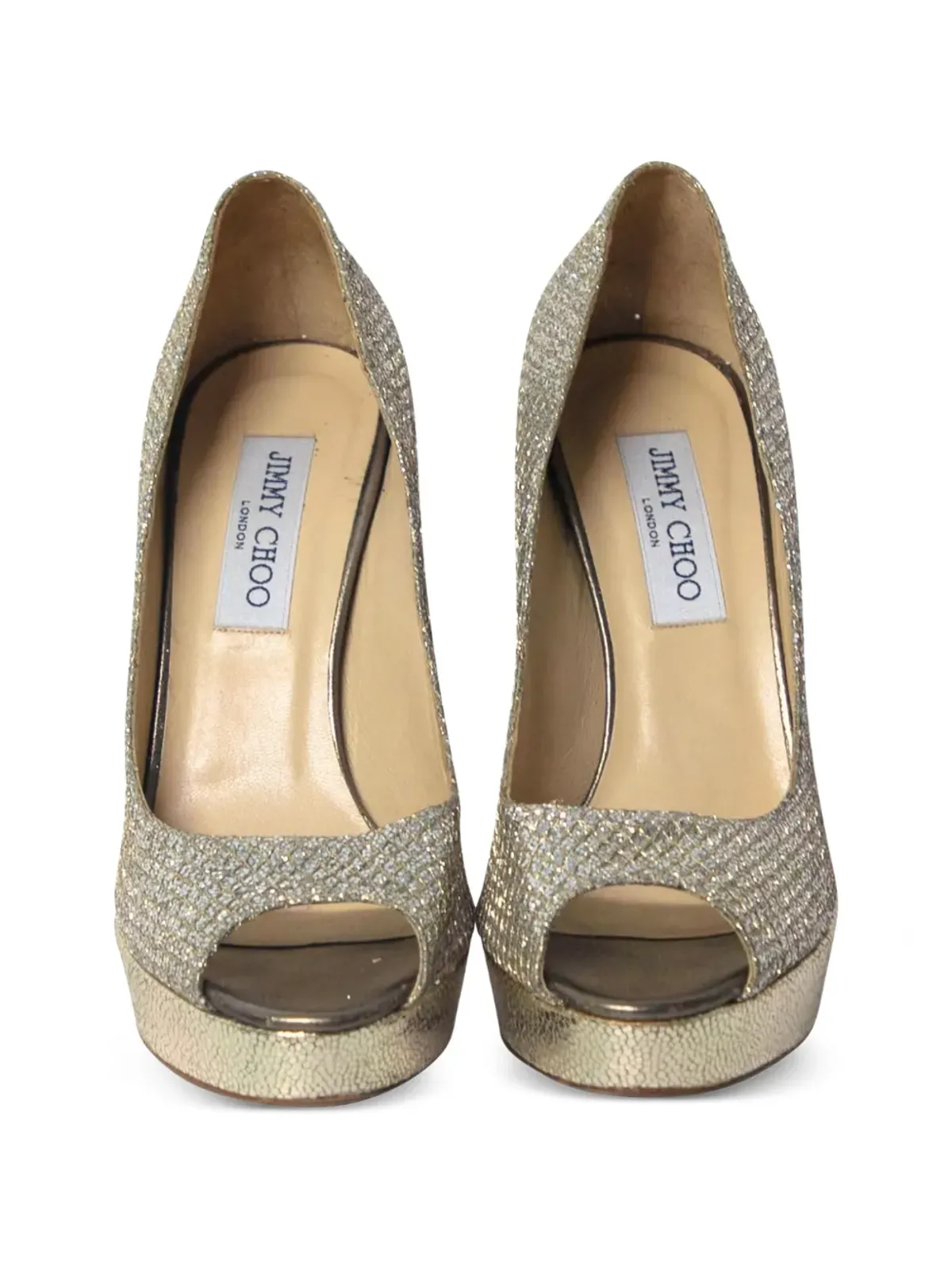 Jimmy Choo Pre-Owned ピープトゥパンプス - 画像4