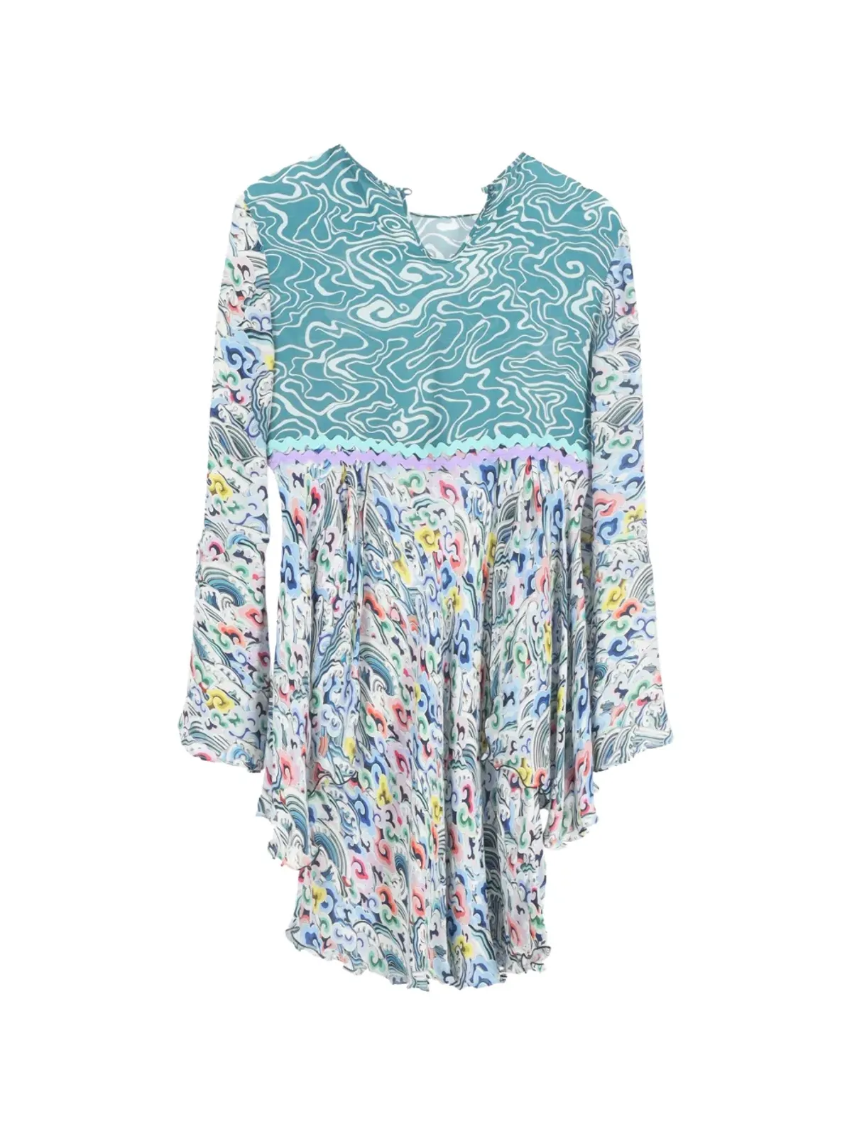 Mary Katrantzou フリルプリントドレス - 画像1