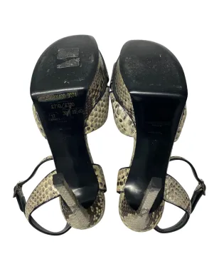 Saint Laurent Pre-Owned 蛇柄風サンダル - サムネイル5