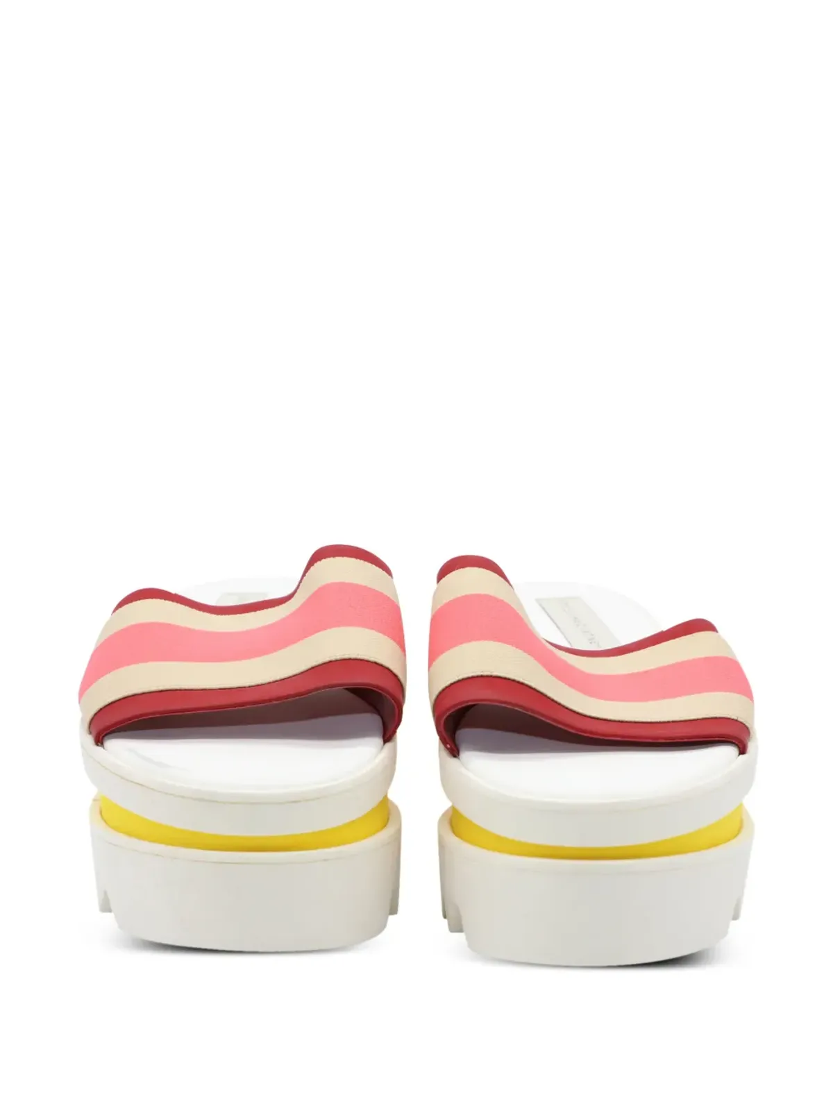 Stella McCartney Pre-Owned プラットフォームストライプスライド - 画像5